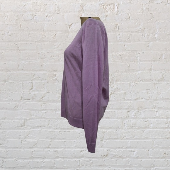 Lord & Taylor Merino Wool V-Neck Sweater - Picture 6 of 6